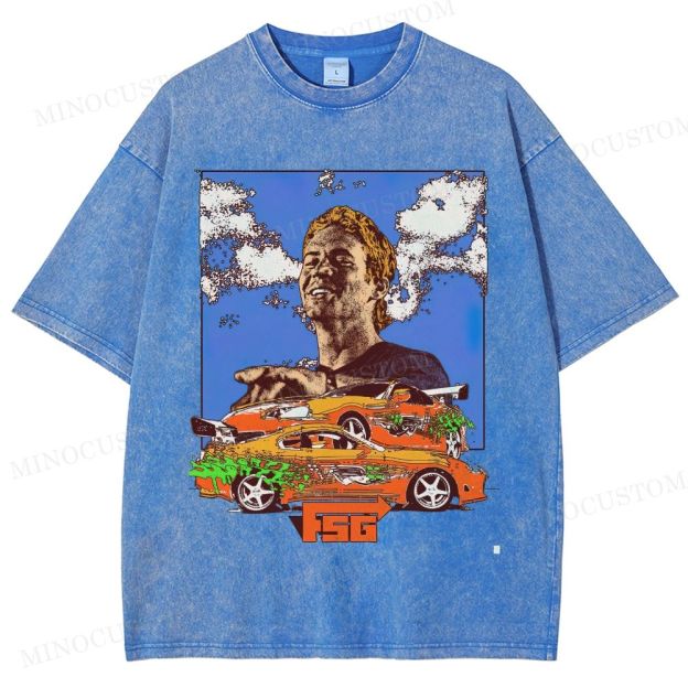The Fast and the Furious Action Racing Retro Graphic Washed T-Shirt
