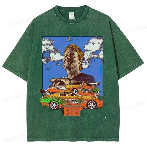 The Fast and the Furious Action Racing Retro Graphic Washed T-Shirt