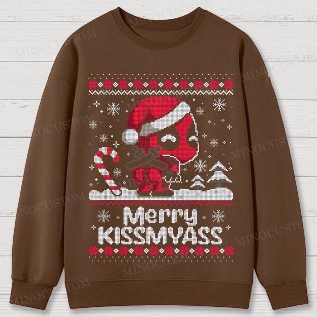 Deadpool Action Comedy Retro Christmas Graphic Cotton Sweatshirts 