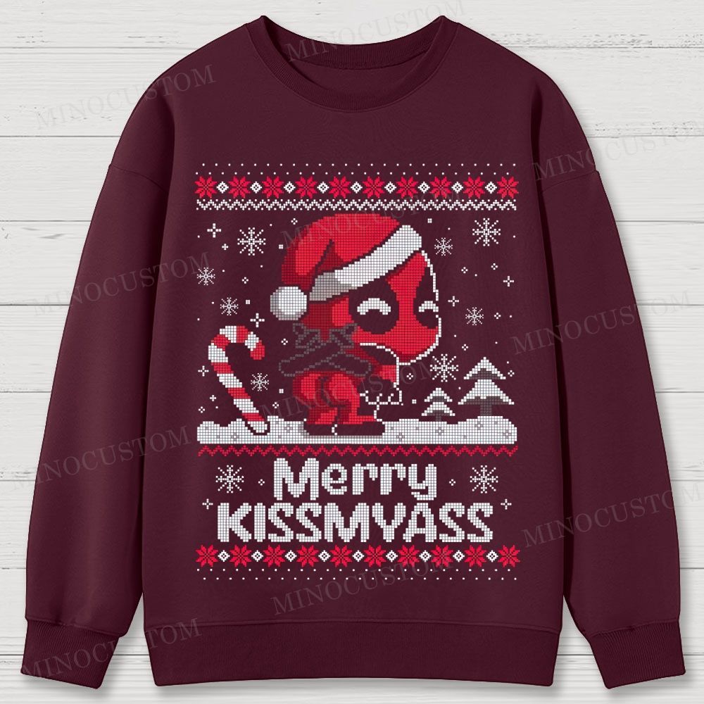 Deadpool Action Comedy Retro Christmas Graphic Cotton Sweatshirts 