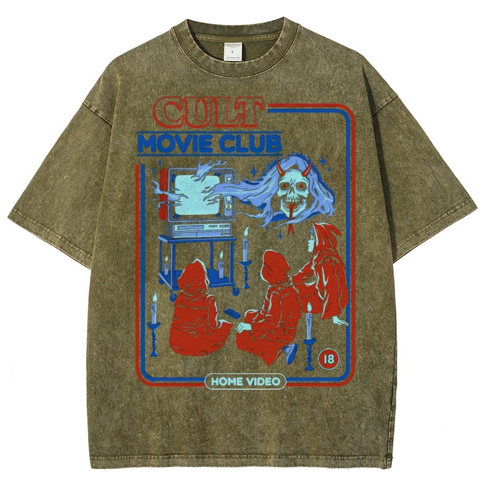 Cult Movie Club Horror Washed T-Shirt