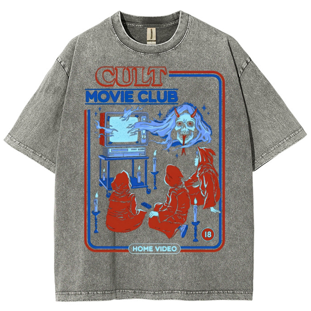 Cult Movie Club Horror Washed T-Shirt