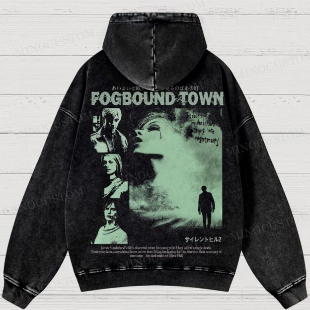 Fogbound Town Washed Hoodies 
