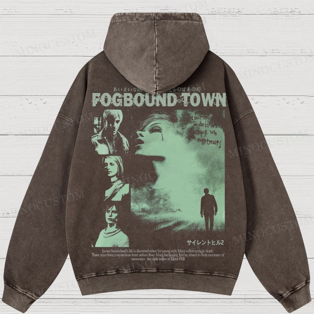 Fogbound Town Washed Hoodies 