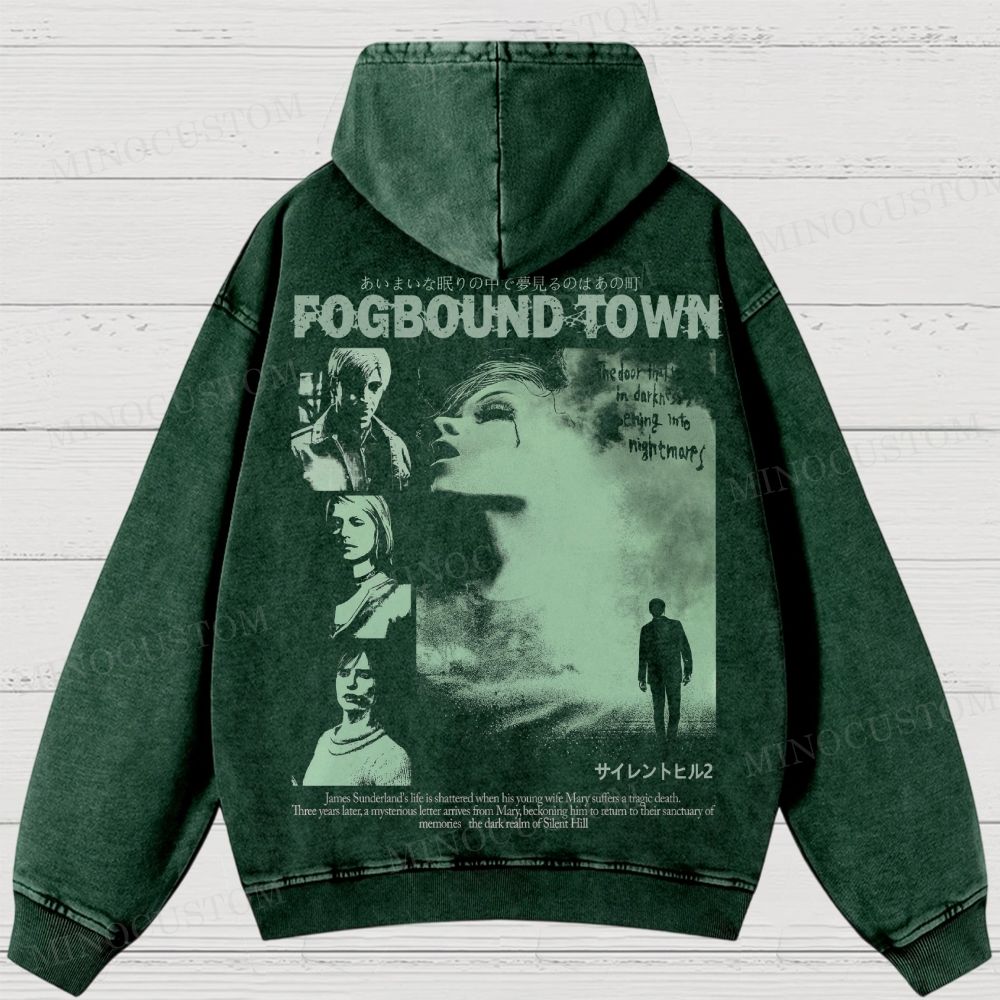 Fogbound Town Washed Hoodies 