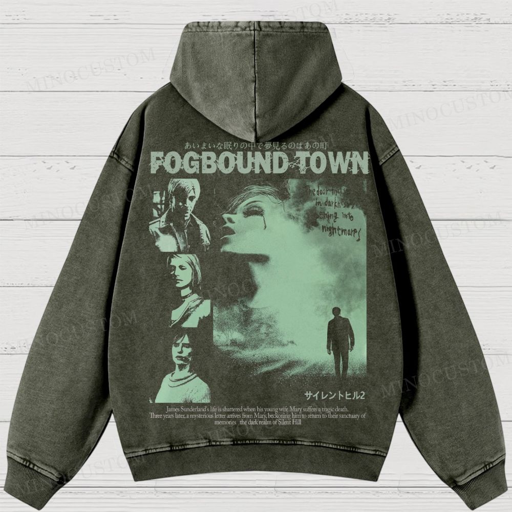 Fogbound Town Washed Hoodies 