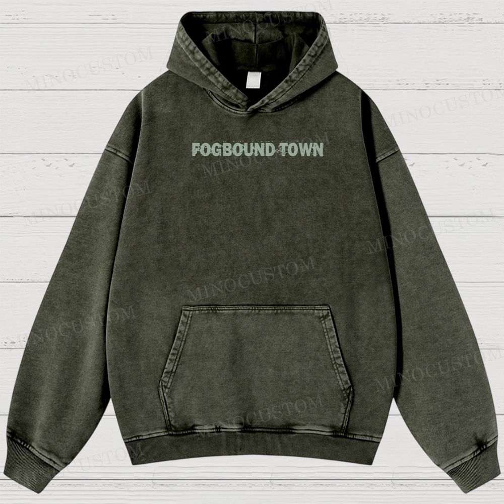 Fogbound Town Washed Hoodies 