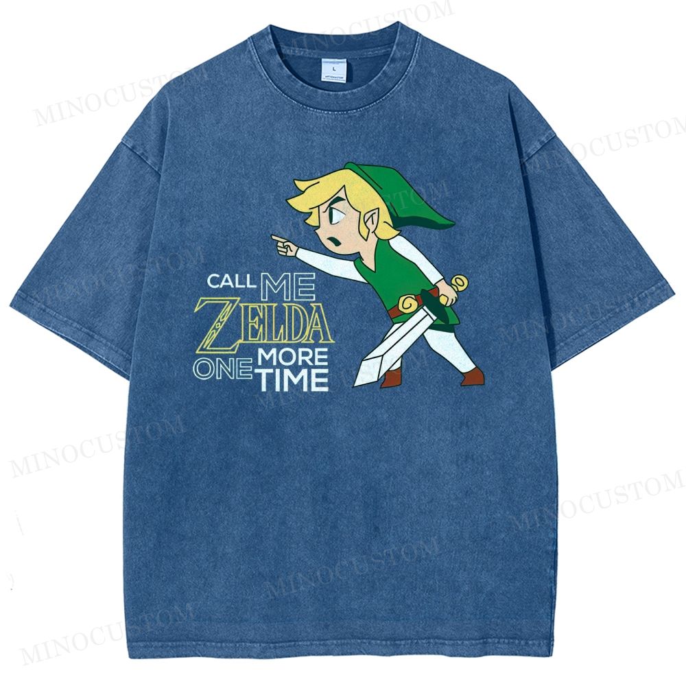 Retro Heroic Elf Graphic Washed T-Shirt