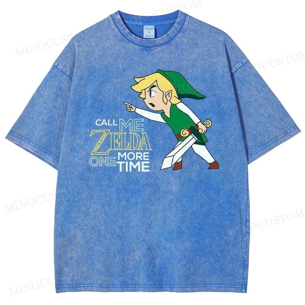 Retro Heroic Elf Graphic Washed T-Shirt