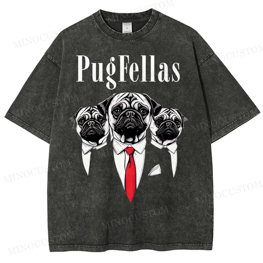Pugfellas Washed T-Shirt