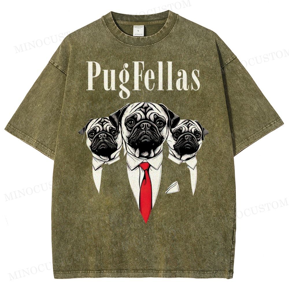 Pugfellas Washed T-Shirt