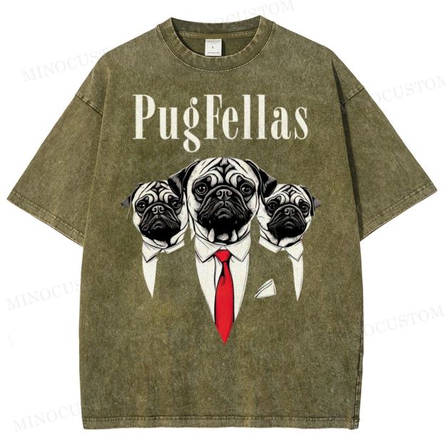 Pugfellas Washed T-Shirt