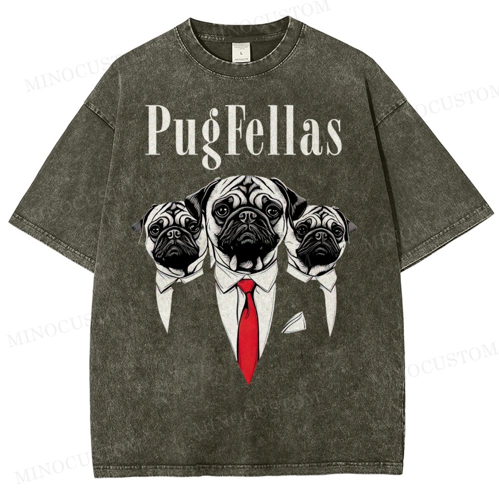Pugfellas Washed T-Shirt