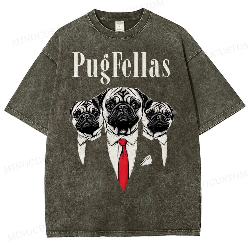 Pugfellas Washed T-Shirt