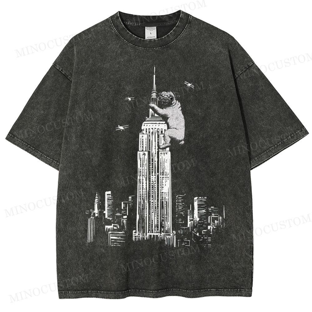 Pug Kong Washed T-Shirt 