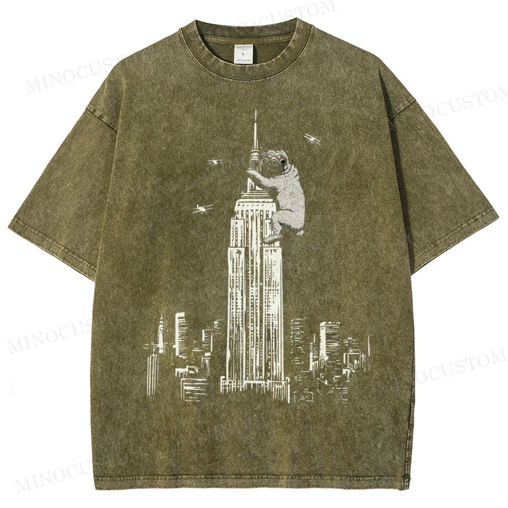 Pug Kong Washed T-Shirt 