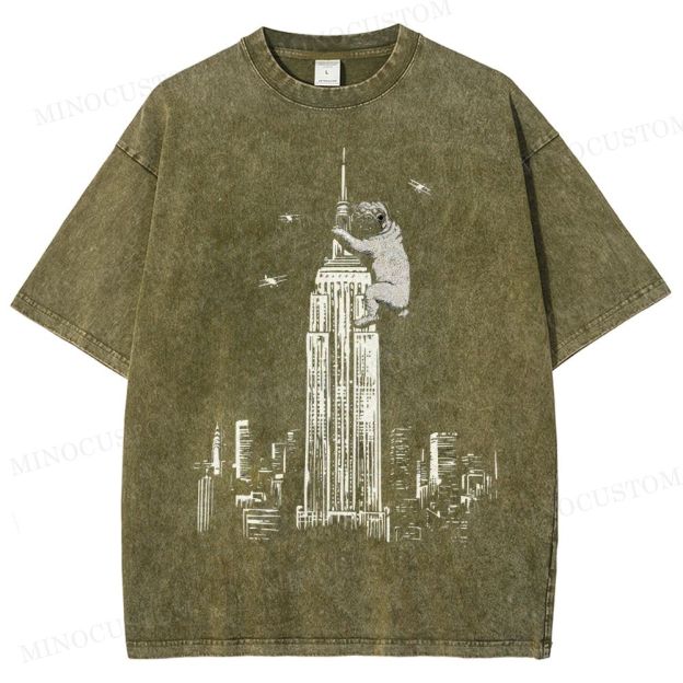 Pug Kong Washed T-Shirt 