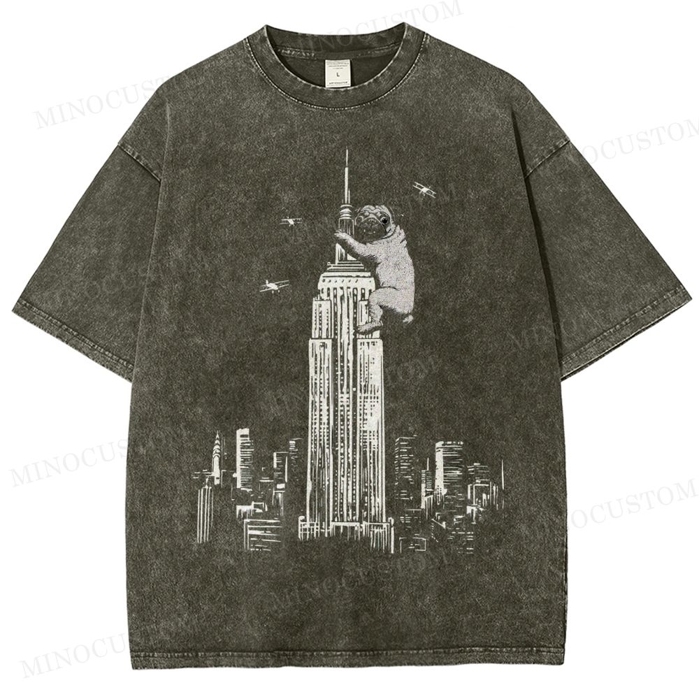 Pug Kong Washed T-Shirt 