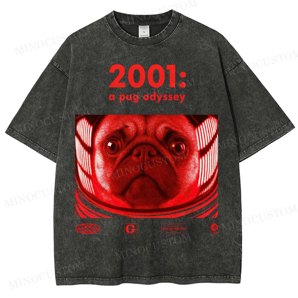 2001 A Pug Odyssey II Washed T-Shirt 