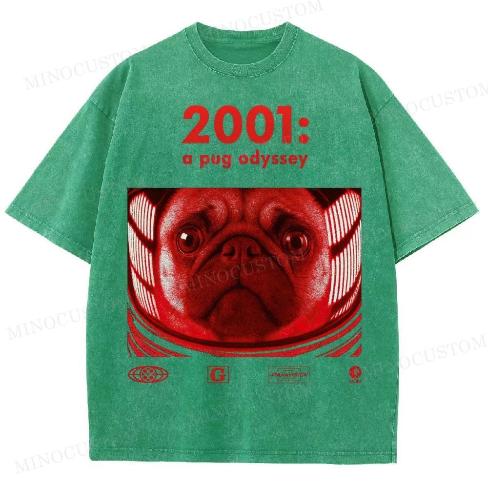 2001 A Pug Odyssey II Washed T-Shirt 