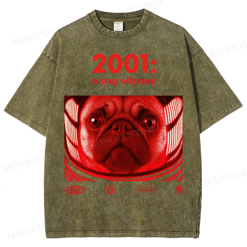 2001 A Pug Odyssey II Washed T-Shirt 
