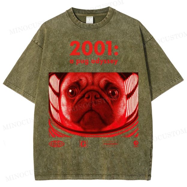 2001 A Pug Odyssey II Washed T-Shirt 