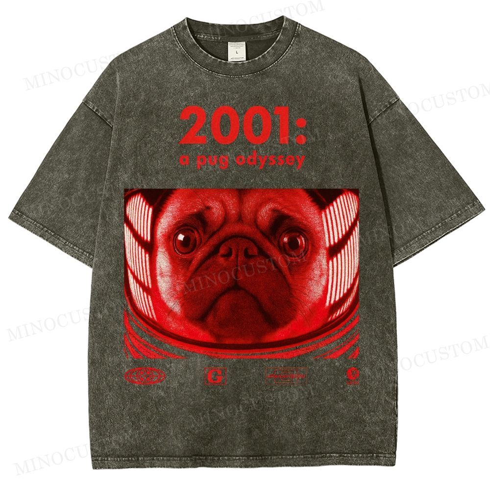 2001 A Pug Odyssey II Washed T-Shirt 