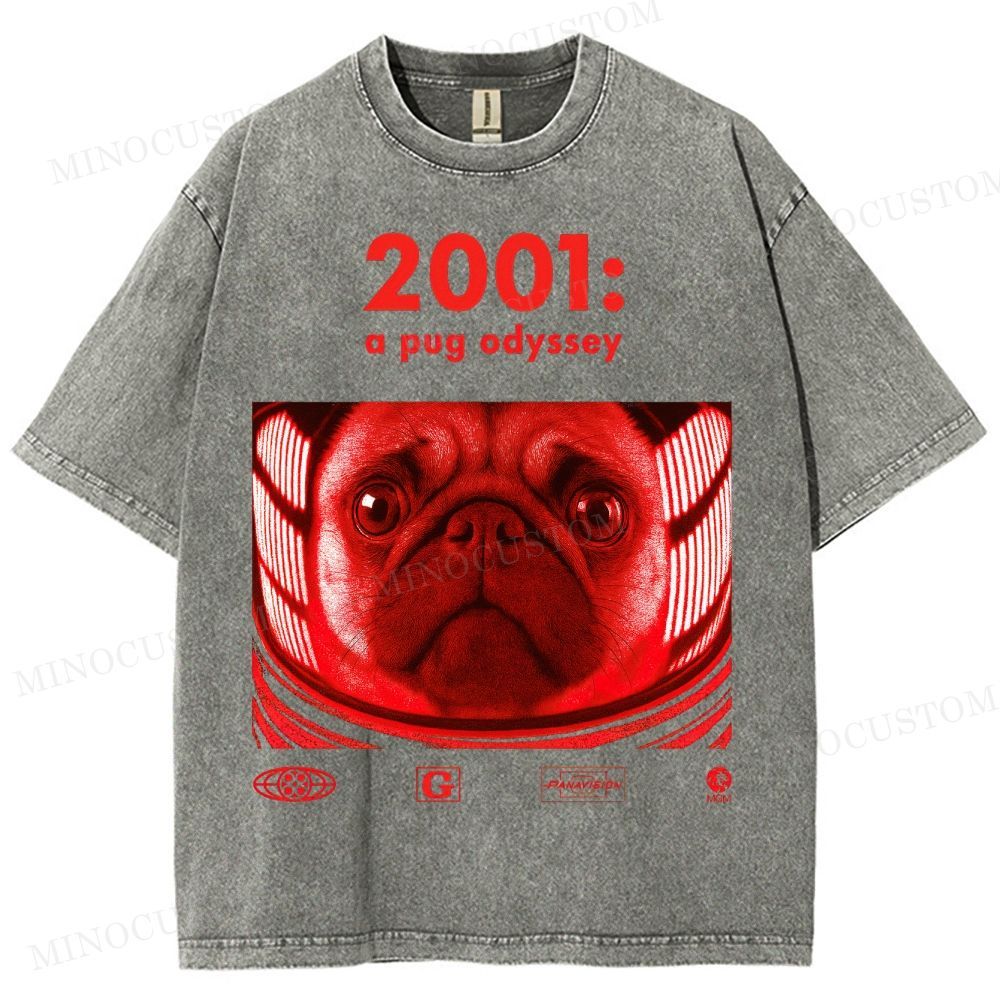 2001 A Pug Odyssey II Washed T-Shirt 