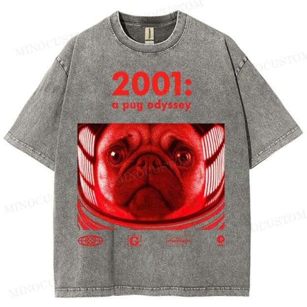 2001 A Pug Odyssey II Washed T-Shirt 
