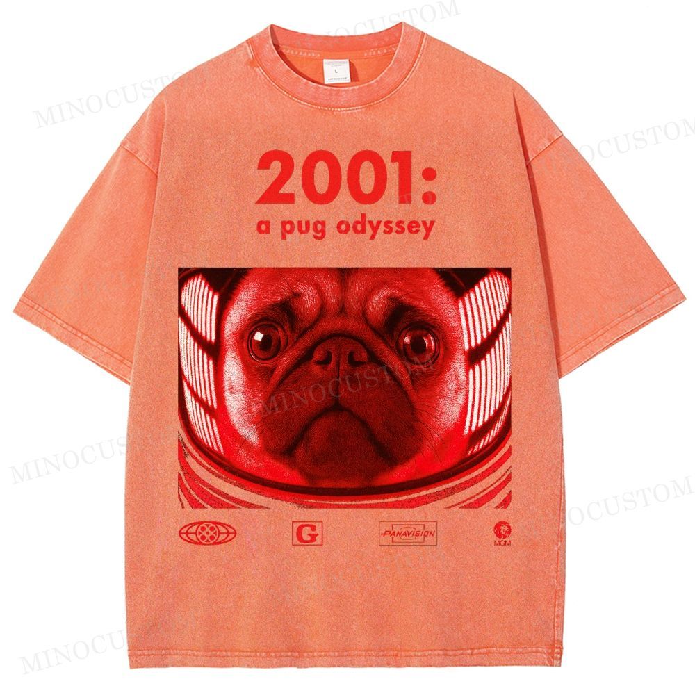 2001 A Pug Odyssey II Washed T-Shirt 