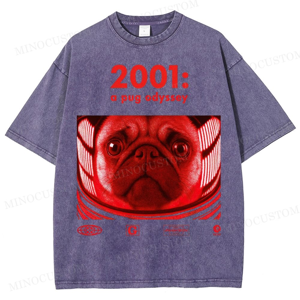 2001 A Pug Odyssey II Washed T-Shirt 