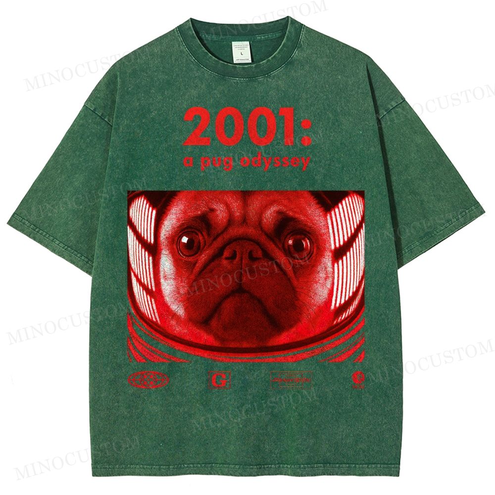 2001 A Pug Odyssey II Washed T-Shirt 