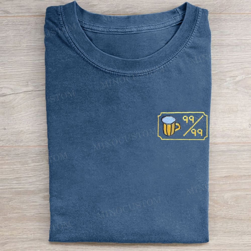 Pixel Beer Badge Washed Tee 