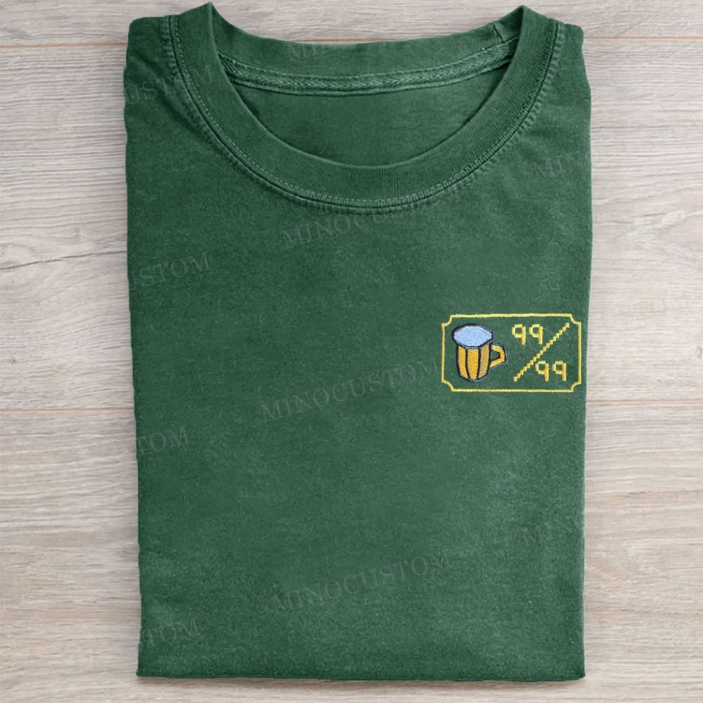 Pixel Beer Badge Washed Tee 