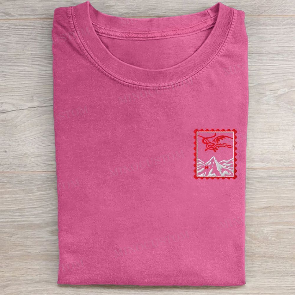 Vintage Embroidered Washed Tee 