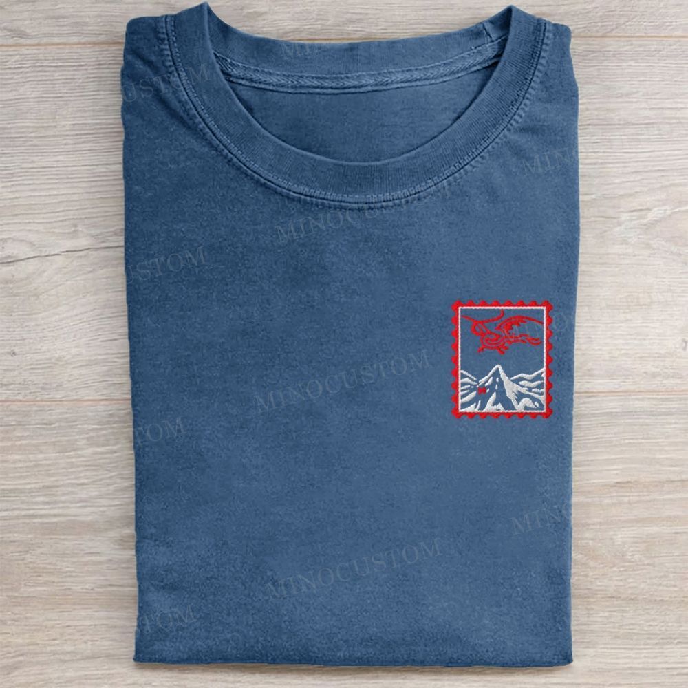 Vintage Embroidered Washed Tee 