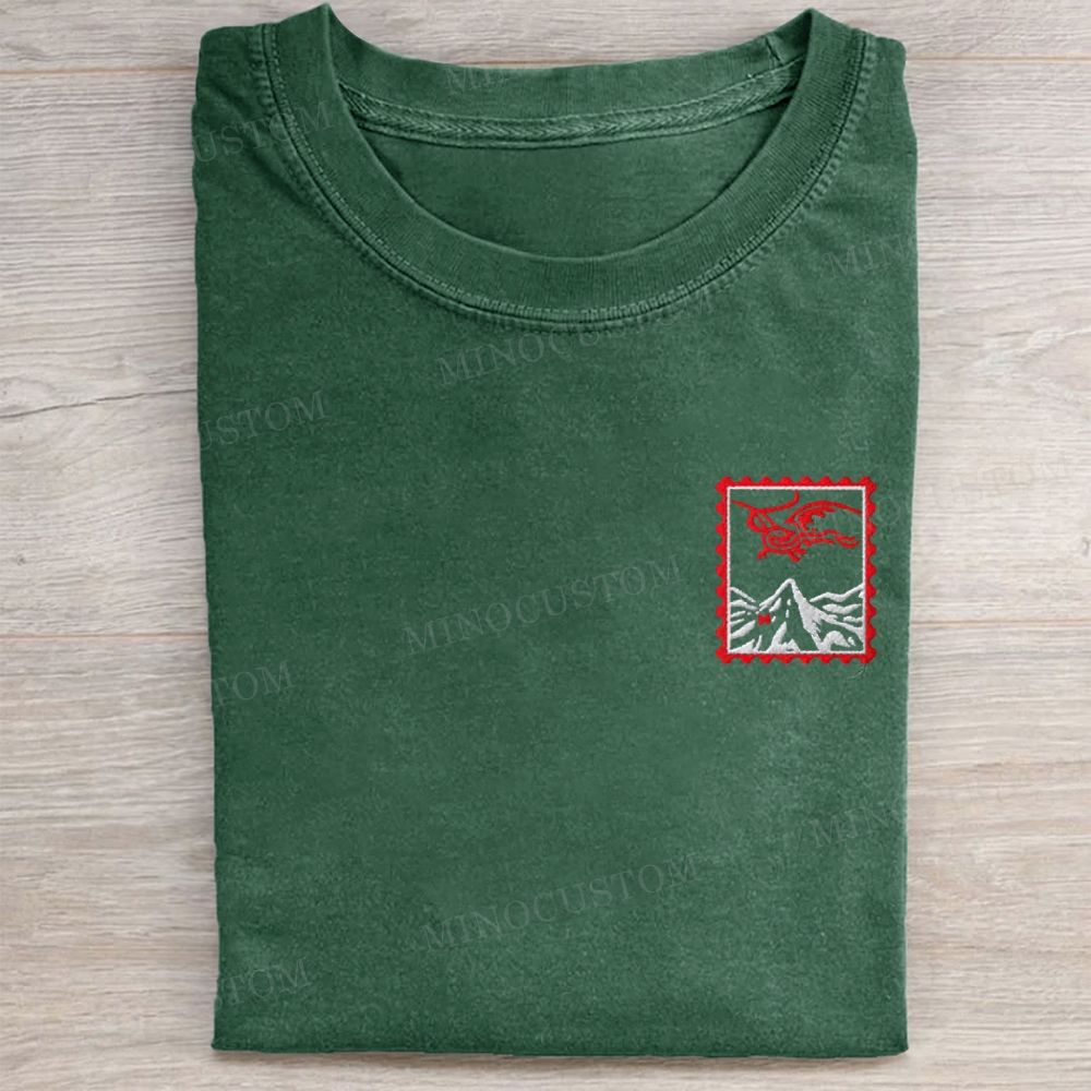 Vintage Embroidered Washed Tee 