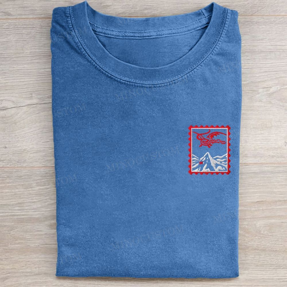 Vintage Embroidered Washed Tee 