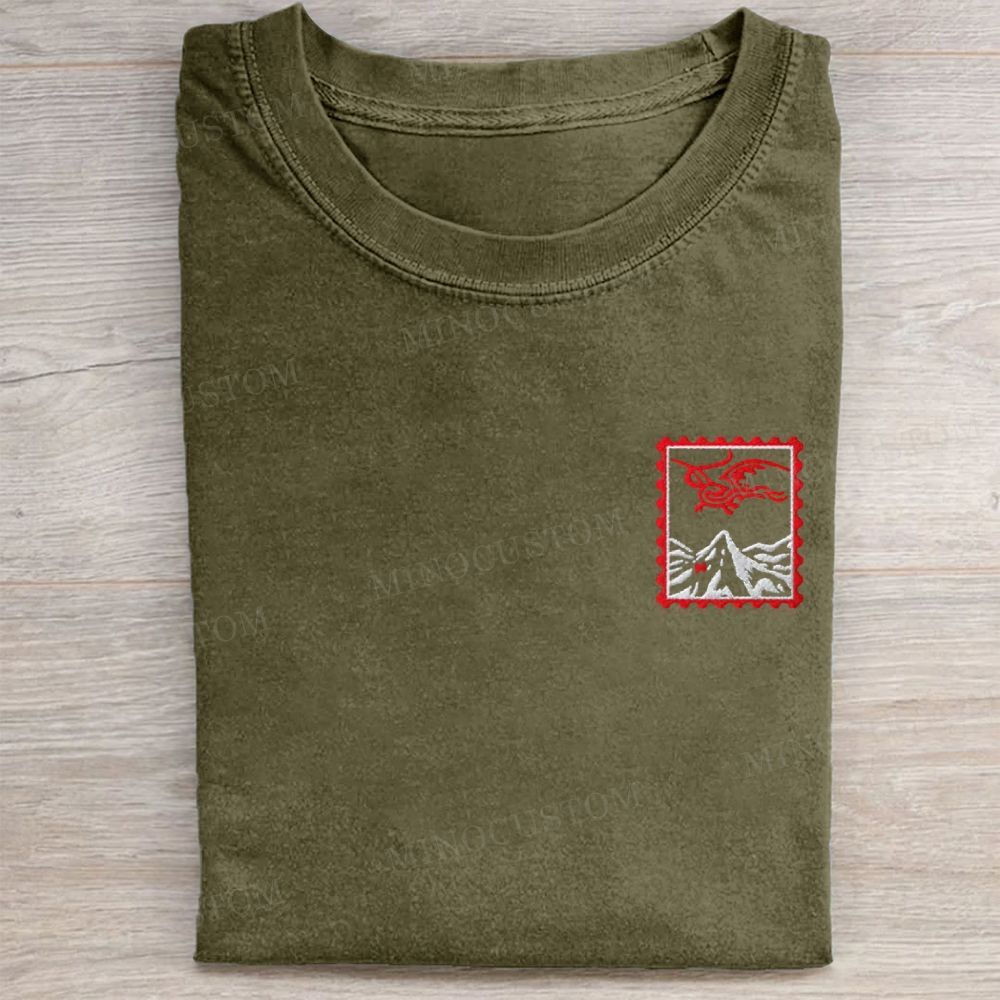 Vintage Embroidered Washed Tee