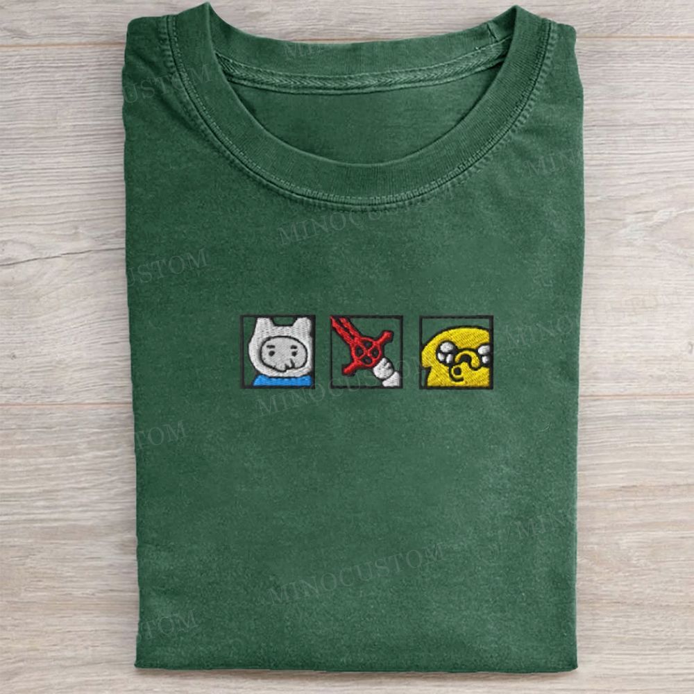 Embroidered Adventure Washed Tee 