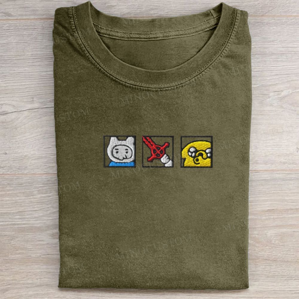 Embroidered Adventure Washed Tee 