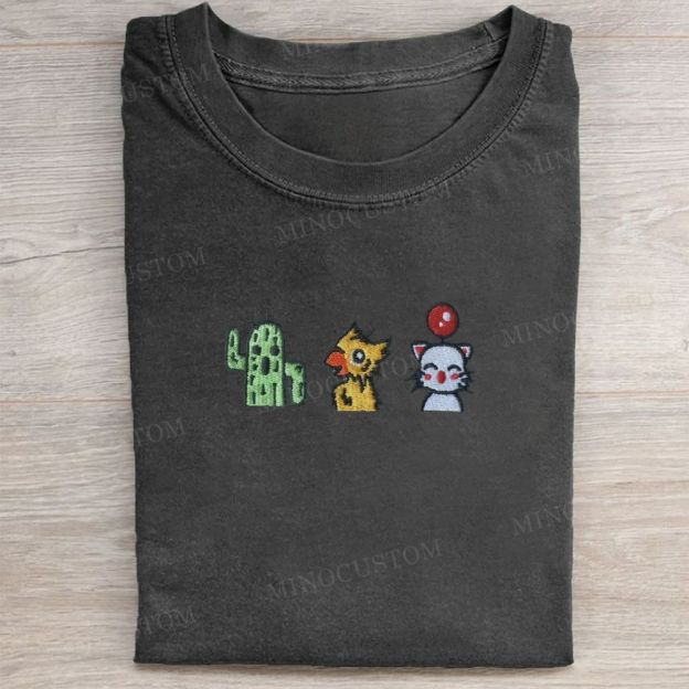 Embroidered Fantasy TrioWashed Tee 