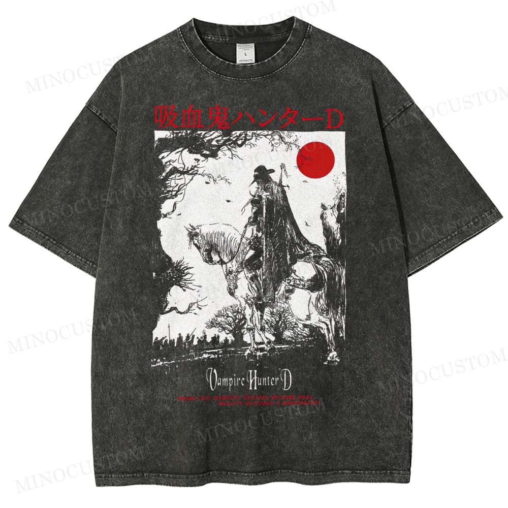 Red Sun Dark Fantasy Washed T-Shirt 