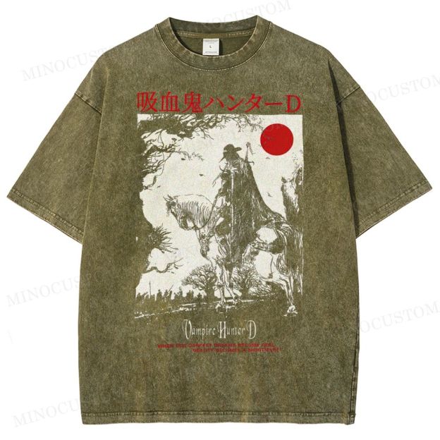 Red Sun Dark Fantasy Washed T-Shirt 