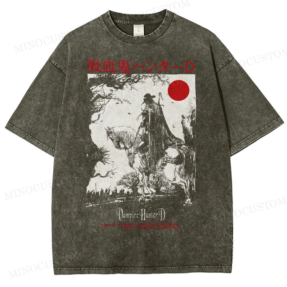 Red Sun Dark Fantasy Washed T-Shirt 