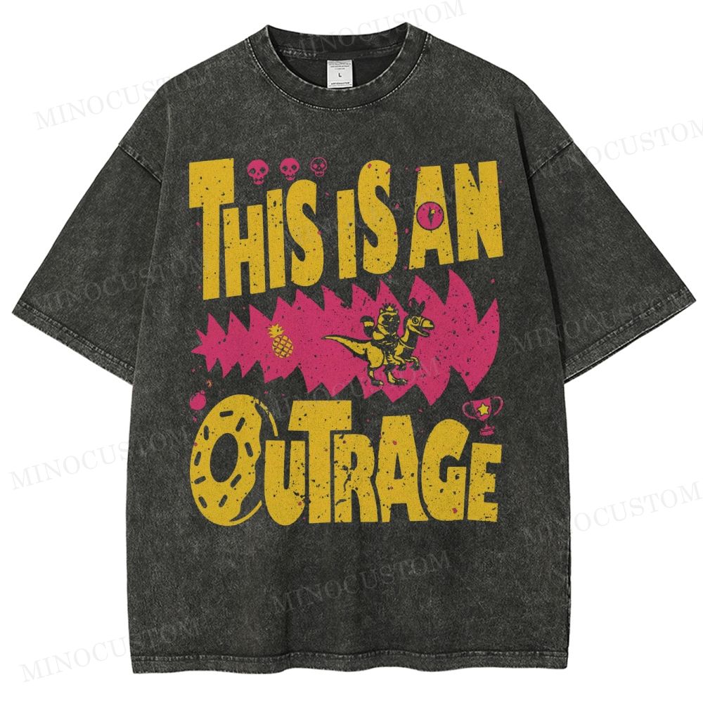 Outrage Cookie Meme Washed T-Shirt 