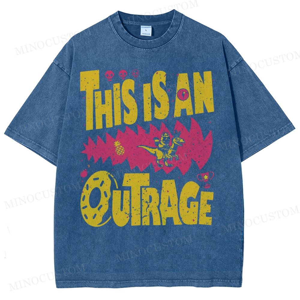 Outrage Cookie Meme Washed T-Shirt 