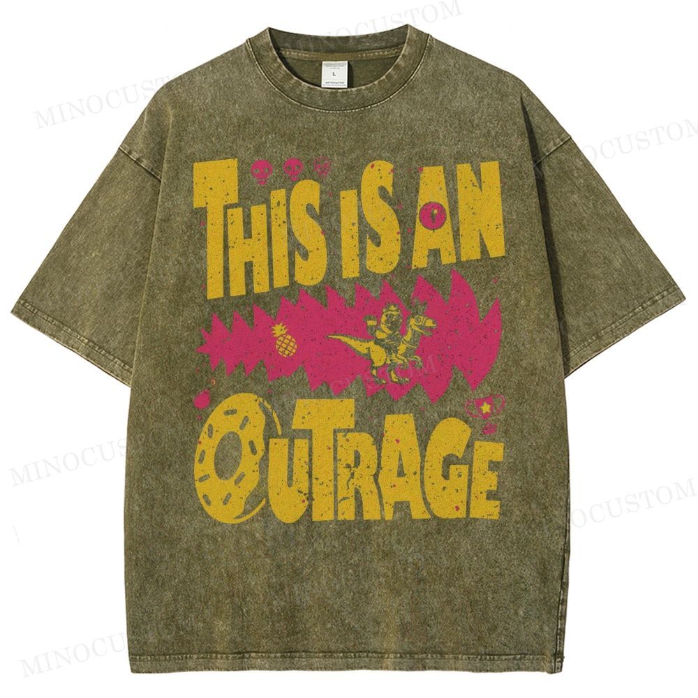 Outrage Cookie Meme Washed T-Shirt