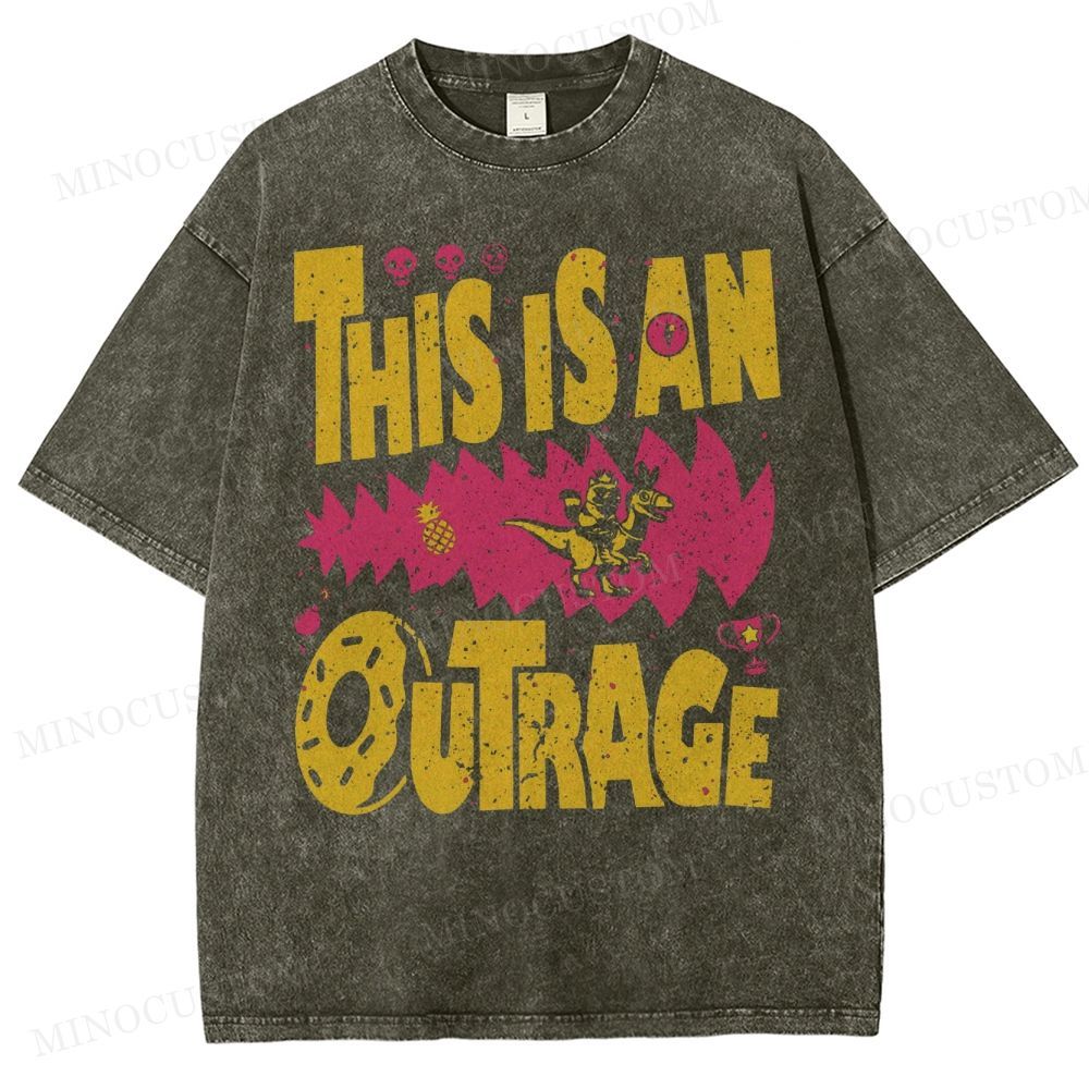 Outrage Cookie Meme Washed T-Shirt 