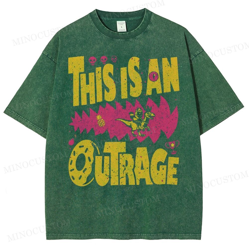 Outrage Cookie Meme Washed T-Shirt 